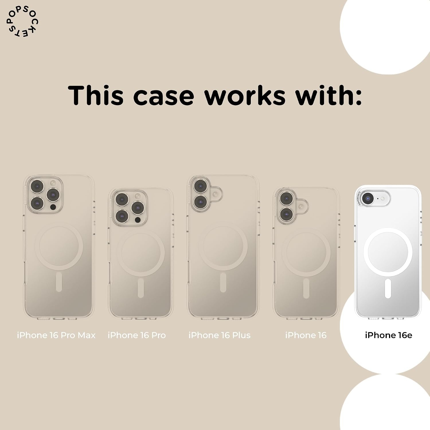 image:imagePopSockets iPhone 13 Pro Max Phone Case with MagSafe Wireless Charging Compatible Checkered Blush GinghamBuffalo Check