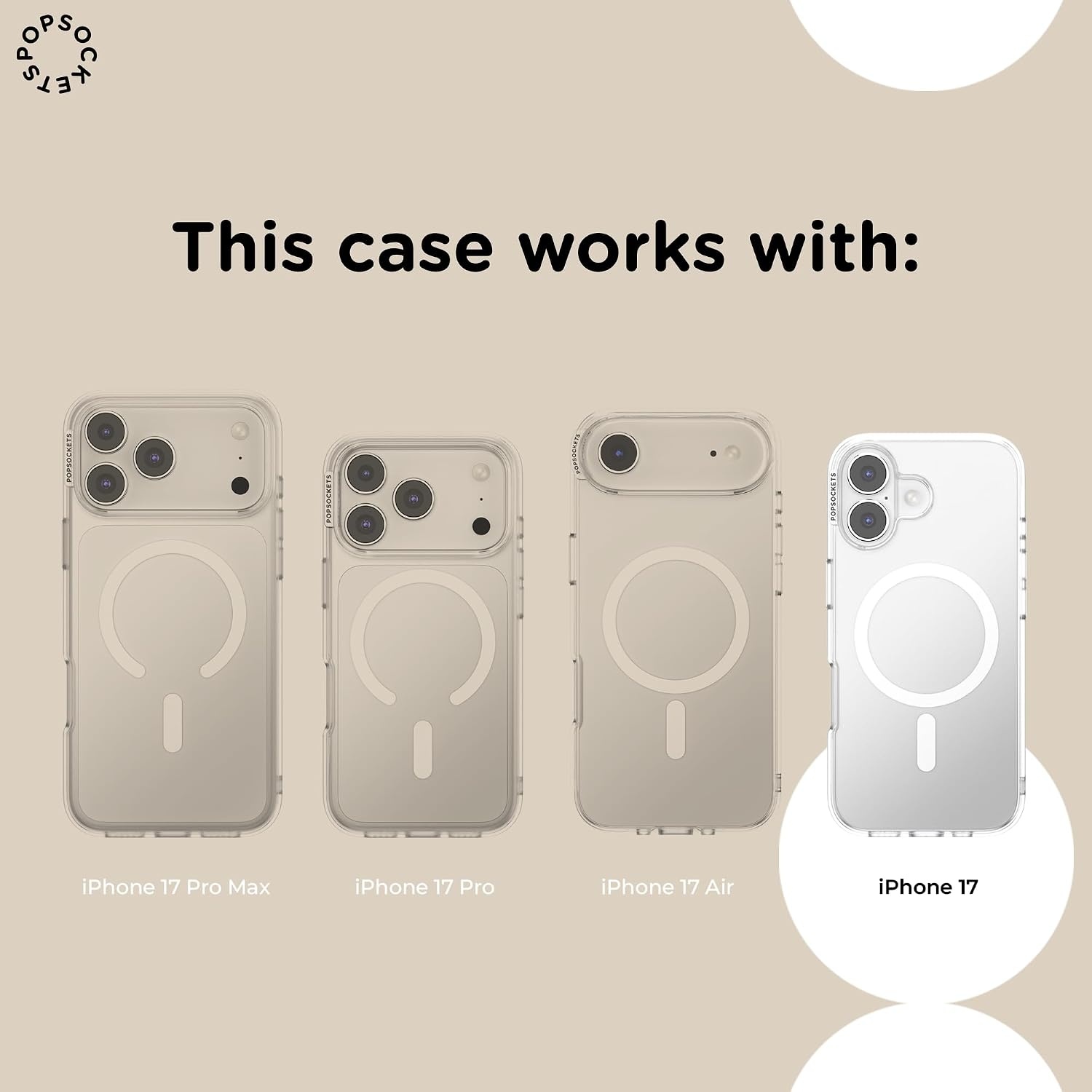image:imagePopSockets iPhone 13 Pro Max Phone Case with MagSafe Wireless Charging Compatible Checkered Blush GinghamBuffalo Check