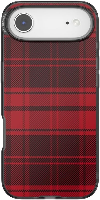 image:imagePopSockets iPhone 13 Pro Max Phone Case with MagSafe Wireless Charging Compatible Checkered Blush GinghamBuffalo Check