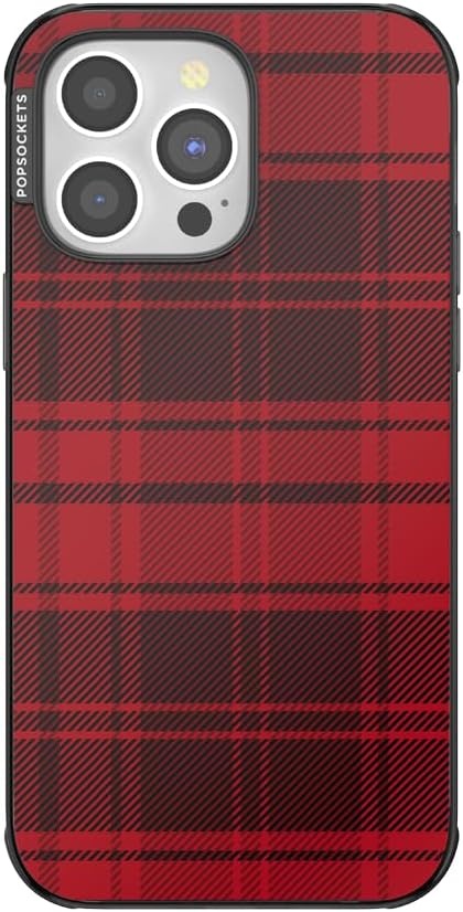 image:imagePopSockets iPhone 13 Pro Max Phone Case with MagSafe Wireless Charging Compatible Checkered Blush GinghamBuffalo Check