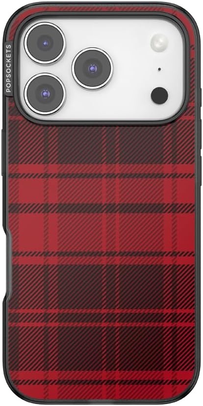 image:imagePopSockets iPhone 13 Pro Max Phone Case with MagSafe Wireless Charging Compatible Checkered Blush GinghamBuffalo Check
