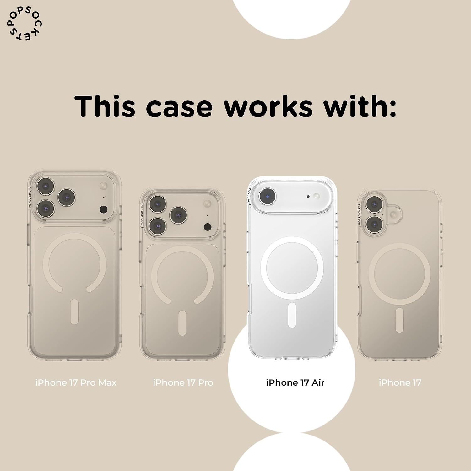 image:imagePopSockets iPhone 13 Pro Max Phone Case with MagSafe Wireless Charging Compatible Checkered Blush GinghamClub Stripe Pink