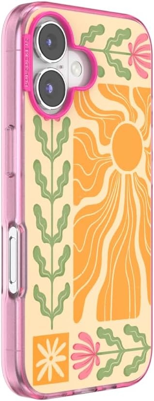 image:imagePopSockets iPhone 13 Pro Max Phone Case with MagSafe Wireless Charging Compatible Checkered Blush GinghamDesert Mosaic