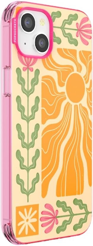 image:imagePopSockets iPhone 13 Pro Max Phone Case with MagSafe Wireless Charging Compatible Checkered Blush GinghamDesert Mosaic