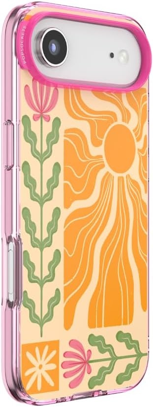 image:imagePopSockets iPhone 13 Pro Max Phone Case with MagSafe Wireless Charging Compatible Checkered Blush GinghamDesert Mosaic