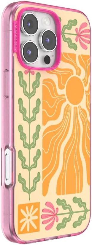 image:imagePopSockets iPhone 13 Pro Max Phone Case with MagSafe Wireless Charging Compatible Checkered Blush GinghamDesert Mosaic