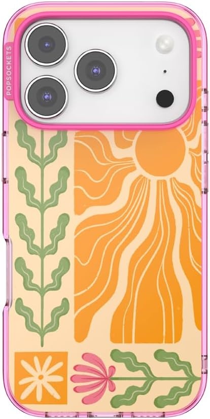 image:imagePopSockets iPhone 13 Pro Max Phone Case with MagSafe Wireless Charging Compatible Checkered Blush GinghamDesert Mosaic