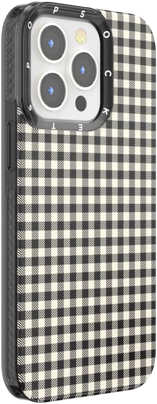 image:imagePopSockets iPhone 13 Pro Max Phone Case with MagSafe Wireless Charging Compatible Checkered Blush GinghamGingham