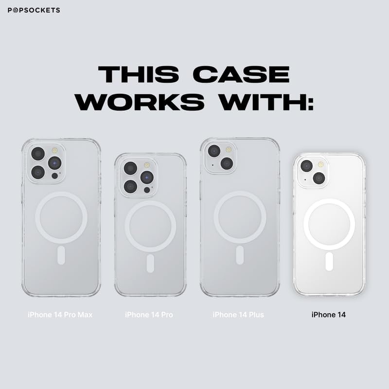 image:imagePopSockets iPhone 13 Pro Max Phone Case with MagSafe Wireless Charging Compatible Checkered Blush GinghamGingham