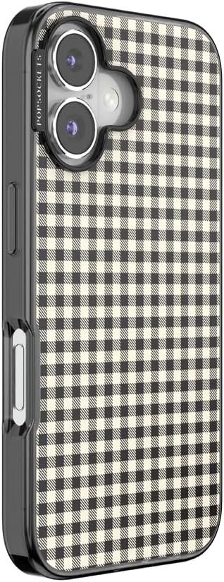 image:imagePopSockets iPhone 13 Pro Max Phone Case with MagSafe Wireless Charging Compatible Checkered Blush GinghamGingham
