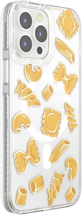 image:imagePopSockets iPhone 13 Pro Max Phone Case with MagSafe Wireless Charging Compatible Checkered Blush GinghamPasta Pasta
