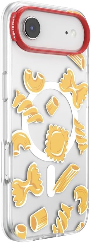 image:imagePopSockets iPhone 13 Pro Max Phone Case with MagSafe Wireless Charging Compatible Checkered Blush GinghamPasta Pasta