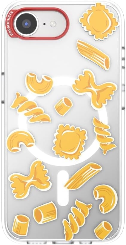image:imagePopSockets iPhone 13 Pro Max Phone Case with MagSafe Wireless Charging Compatible Checkered Blush GinghamPasta Pasta