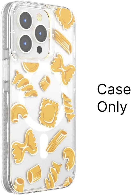 image:imagePopSockets iPhone 13 Pro Max Phone Case with MagSafe Wireless Charging Compatible Checkered Blush GinghamPasta Pasta