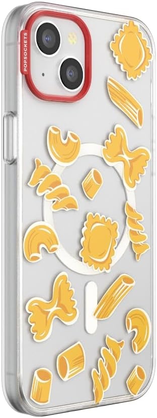 image:imagePopSockets iPhone 13 Pro Max Phone Case with MagSafe Wireless Charging Compatible Checkered Blush GinghamPasta Pasta