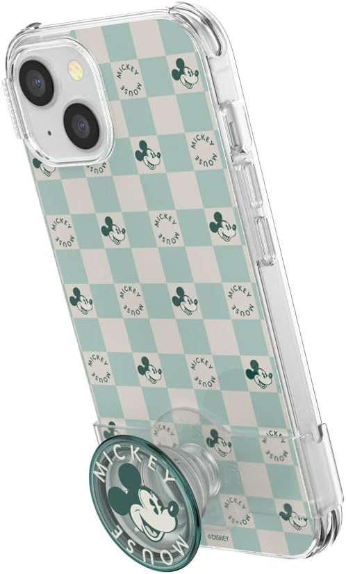 image:imagePopSockets iPhone 13 Pro Max Phone Case with MagSafe Wireless Charging Compatible Disney Mickey Latte CheckMickey Mouse Classic Check