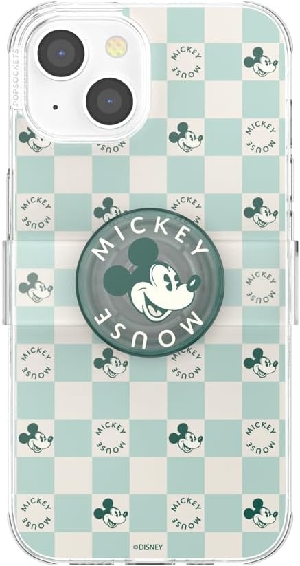 image:imagePopSockets iPhone 13 Pro Max Phone Case with MagSafe Wireless Charging Compatible Disney Mickey Latte CheckMickey Mouse Classic Check