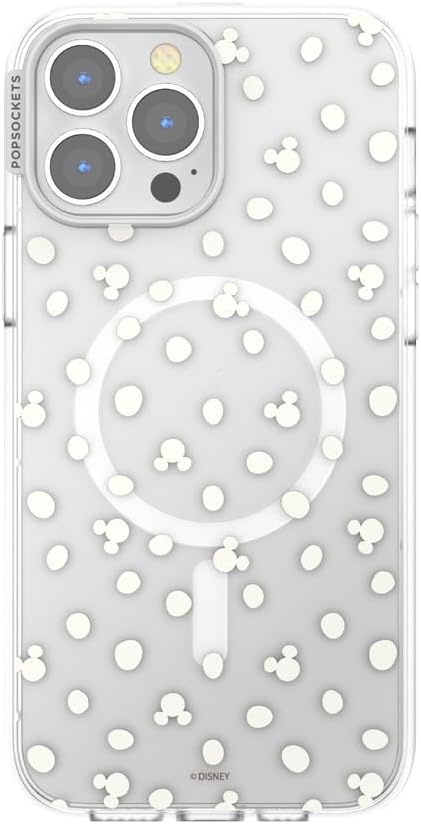 image:imagePopSockets iPhone 13 Pro Max Phone Case with MagSafe Wireless Charging Compatible Disney Mickey Latte CheckMickey Polka Dot