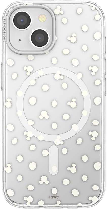image:imagePopSockets iPhone 13 Pro Max Phone Case with MagSafe Wireless Charging Compatible Disney Mickey Latte CheckMickey Polka Dot