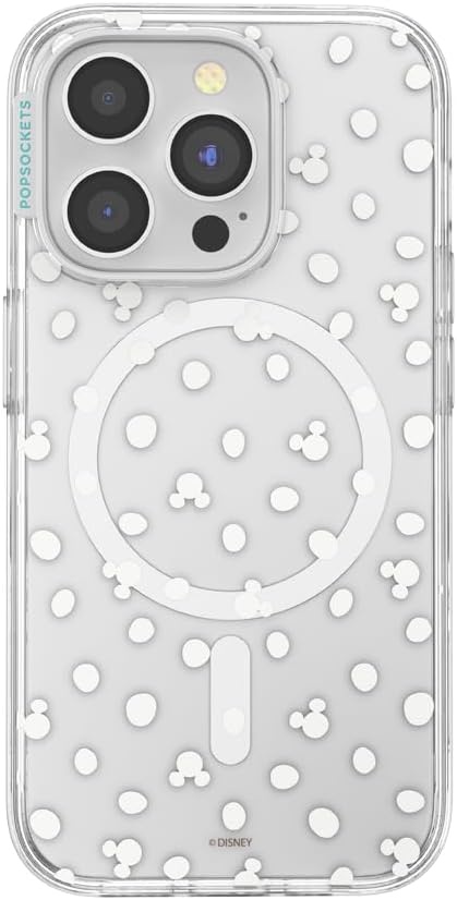 image:imagePopSockets iPhone 13 Pro Max Phone Case with MagSafe Wireless Charging Compatible Disney Mickey Latte CheckMickey Polka Dot