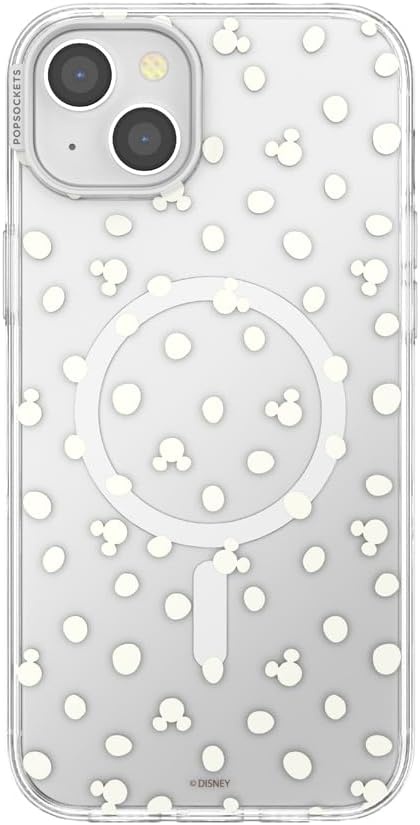 image:imagePopSockets iPhone 13 Pro Max Phone Case with MagSafe Wireless Charging Compatible Disney Mickey Latte CheckMickey Polka Dot