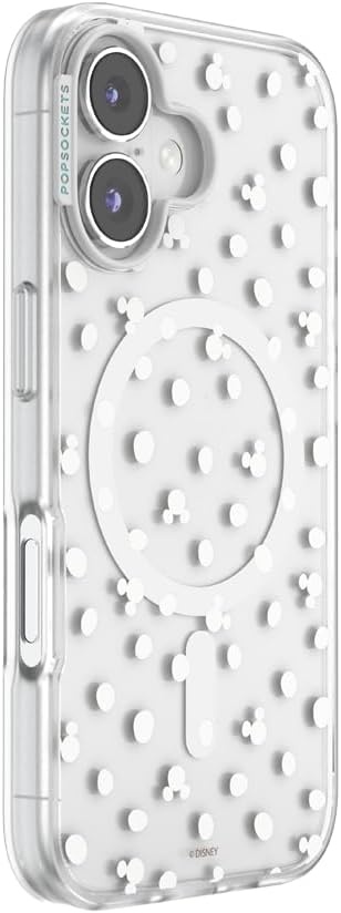 image:imagePopSockets iPhone 13 Pro Max Phone Case with MagSafe Wireless Charging Compatible Disney Mickey Latte CheckMickey Polka Dot