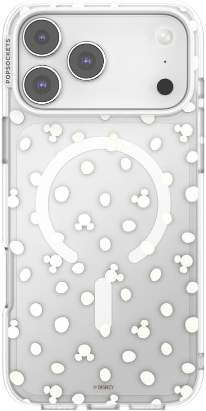 image:imagePopSockets iPhone 13 Pro Max Phone Case with MagSafe Wireless Charging Compatible Disney Mickey Latte CheckMickey Polka Dot