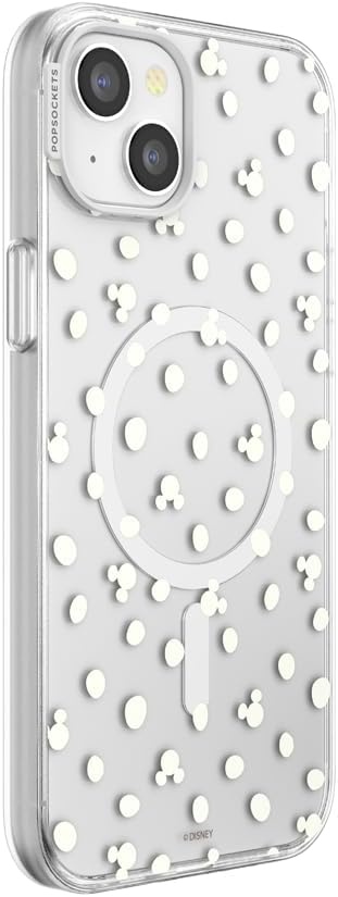 image:imagePopSockets iPhone 13 Pro Max Phone Case with MagSafe Wireless Charging Compatible Disney Mickey Latte CheckMickey Polka Dot