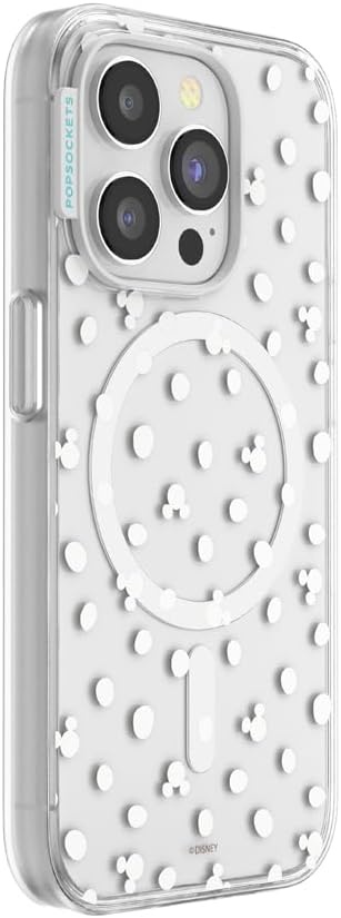 image:imagePopSockets iPhone 13 Pro Max Phone Case with MagSafe Wireless Charging Compatible Disney Mickey Latte CheckMickey Polka Dot