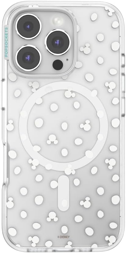 image:imagePopSockets iPhone 13 Pro Max Phone Case with MagSafe Wireless Charging Compatible Disney Mickey Latte CheckMickey Polka Dot