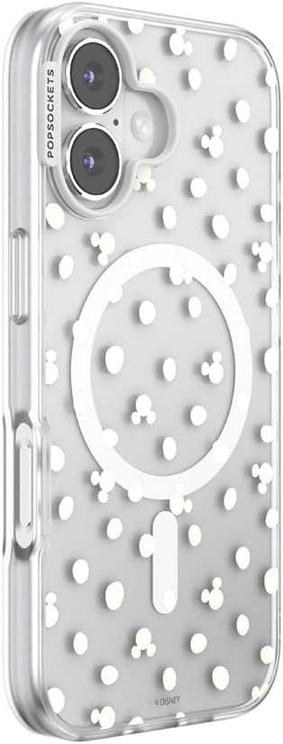 image:imagePopSockets iPhone 13 Pro Max Phone Case with MagSafe Wireless Charging Compatible Disney Mickey Latte CheckMickey Polka Dot