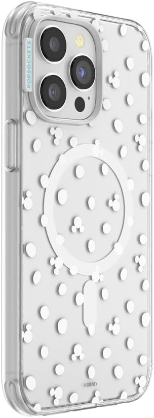 image:imagePopSockets iPhone 13 Pro Max Phone Case with MagSafe Wireless Charging Compatible Disney Mickey Latte CheckMickey Polka Dot