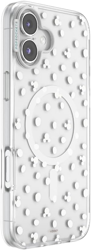 image:imagePopSockets iPhone 13 Pro Max Phone Case with MagSafe Wireless Charging Compatible Disney Mickey Latte CheckMickey Polka Dot