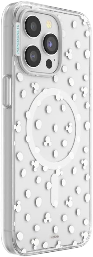 image:imagePopSockets iPhone 13 Pro Max Phone Case with MagSafe Wireless Charging Compatible Disney Mickey Latte CheckMickey Polka Dot