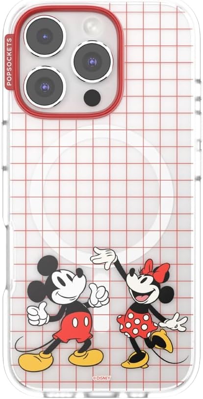 image:imagePopSockets iPhone 13 Pro Max Phone Case with MagSafe Wireless Charging Compatible Disney Mickey Latte CheckMod Mickey Minnie