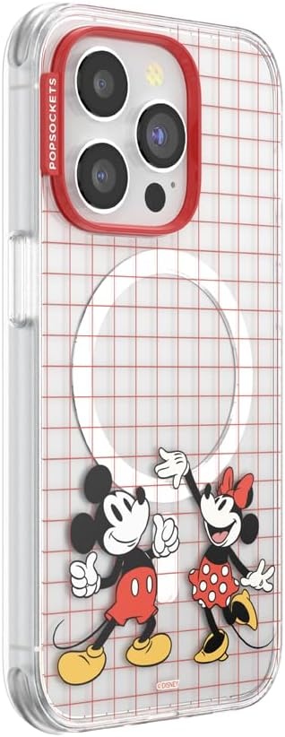 image:imagePopSockets iPhone 13 Pro Max Phone Case with MagSafe Wireless Charging Compatible Disney Mickey Latte CheckMod Mickey Minnie