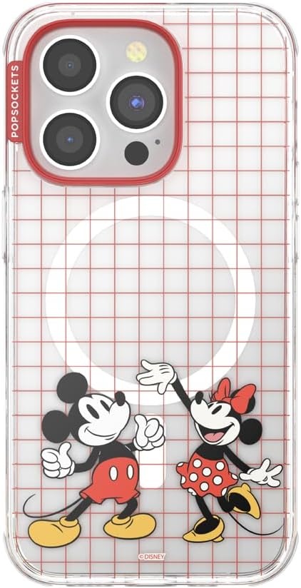 image:imagePopSockets iPhone 13 Pro Max Phone Case with MagSafe Wireless Charging Compatible Disney Mickey Latte CheckMod Mickey Minnie