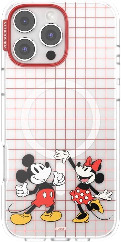 image:imagePopSockets iPhone 13 Pro Max Phone Case with MagSafe Wireless Charging Compatible Disney Mickey Latte CheckMod Mickey Minnie