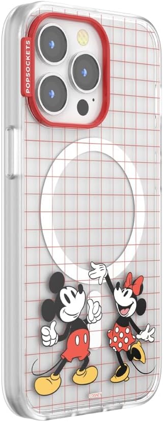 image:imagePopSockets iPhone 13 Pro Max Phone Case with MagSafe Wireless Charging Compatible Disney Mickey Latte CheckMod Mickey Minnie