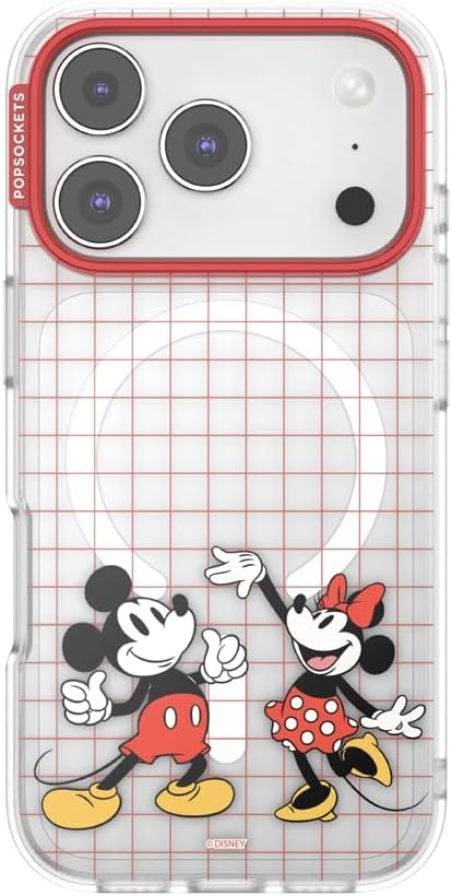 image:imagePopSockets iPhone 13 Pro Max Phone Case with MagSafe Wireless Charging Compatible Disney Mickey Latte CheckMod Mickey Minnie