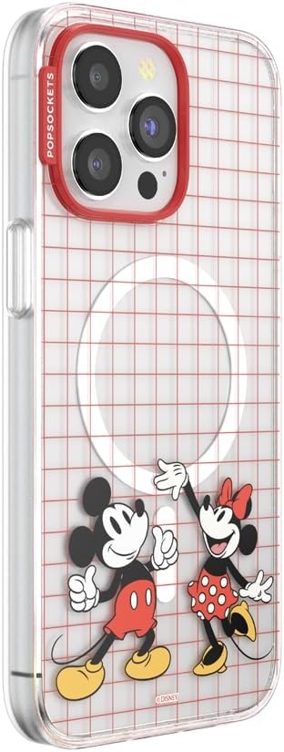 image:imagePopSockets iPhone 13 Pro Max Phone Case with MagSafe Wireless Charging Compatible Disney Mickey Latte CheckMod Mickey Minnie