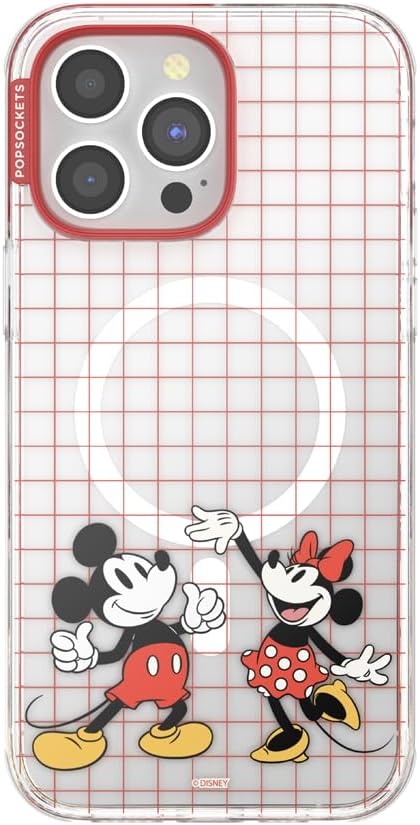 image:imagePopSockets iPhone 13 Pro Max Phone Case with MagSafe Wireless Charging Compatible Disney Mickey Latte CheckMod Mickey Minnie