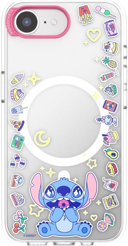 image:imagePopSockets iPhone 13 Pro Max Phone Case with MagSafe Wireless Charging Compatible Disney Mickey Latte CheckStitch Snack Attack