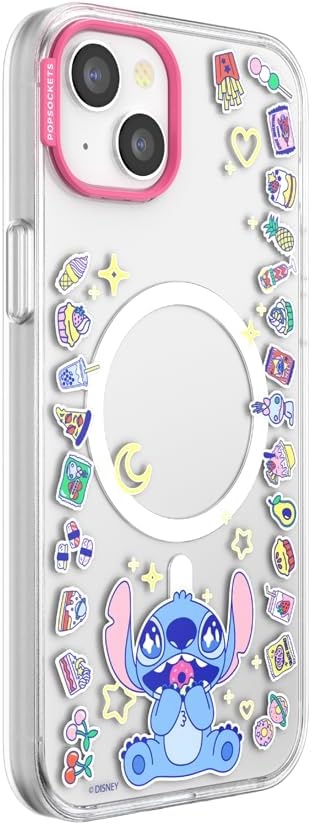 image:imagePopSockets iPhone 13 Pro Max Phone Case with MagSafe Wireless Charging Compatible Disney Mickey Latte CheckStitch Snack Attack