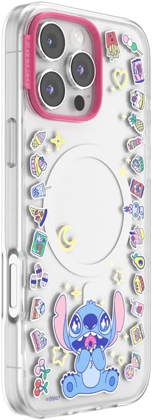 image:imagePopSockets iPhone 13 Pro Max Phone Case with MagSafe Wireless Charging Compatible Disney Mickey Latte CheckStitch Snack Attack