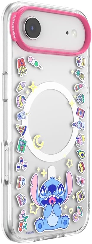 image:imagePopSockets iPhone 13 Pro Max Phone Case with MagSafe Wireless Charging Compatible Disney Mickey Latte CheckStitch Snack Attack