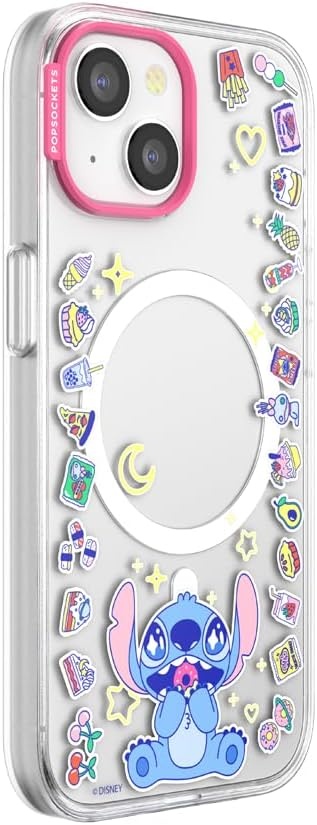 image:imagePopSockets iPhone 13 Pro Max Phone Case with MagSafe Wireless Charging Compatible Disney Mickey Latte CheckStitch Snack Attack