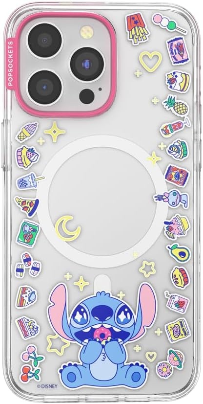 image:imagePopSockets iPhone 13 Pro Max Phone Case with MagSafe Wireless Charging Compatible Disney Mickey Latte CheckStitch Snack Attack