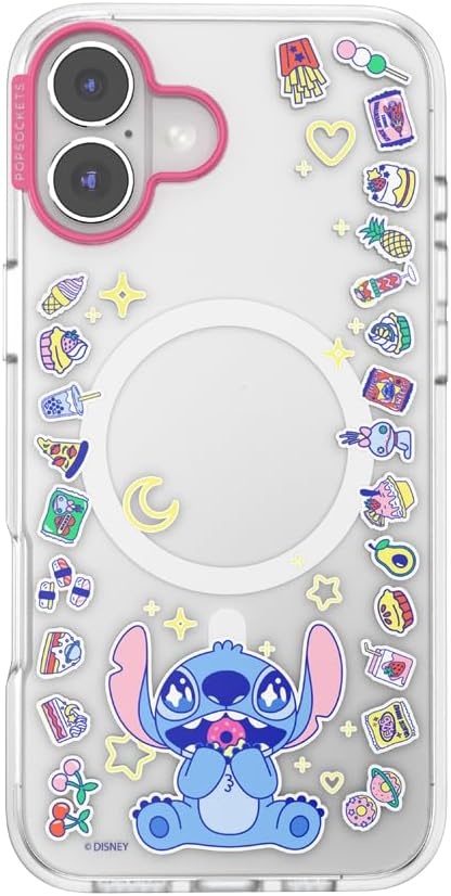 image:imagePopSockets iPhone 13 Pro Max Phone Case with MagSafe Wireless Charging Compatible Disney Mickey Latte CheckStitch Snack Attack