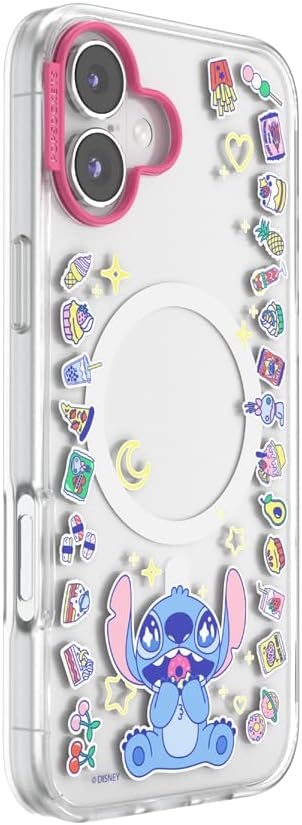 image:imagePopSockets iPhone 13 Pro Max Phone Case with MagSafe Wireless Charging Compatible Disney Mickey Latte CheckStitch Snack Attack